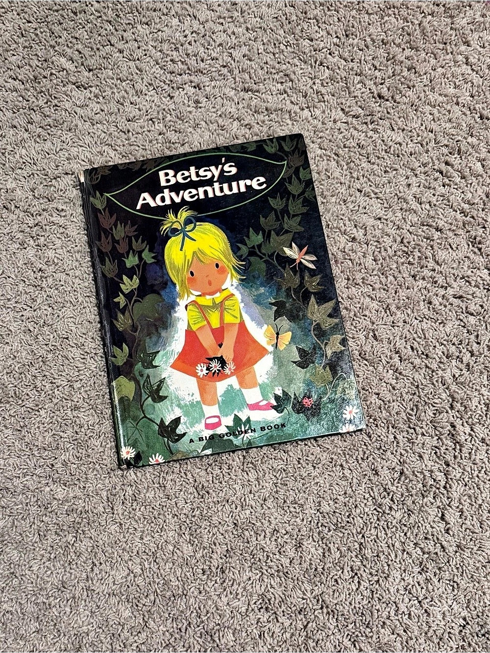 Vintage A Big Golden Book Betsy's Adventure Gwyneth Mamlok HC 1964 Inscribed